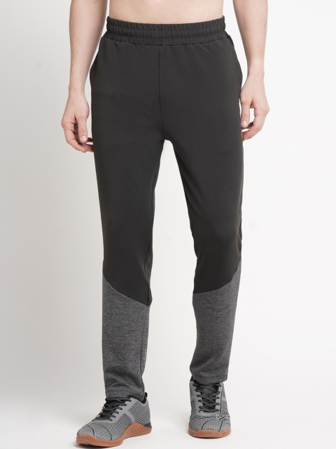 

Cultsport Men Black & Grey Colourblocked Track Pants