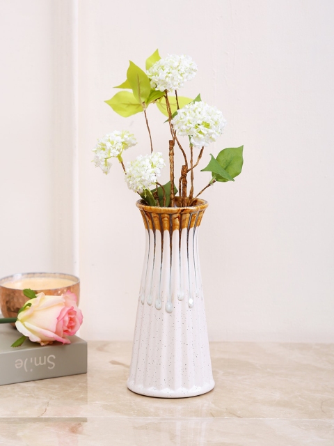 

TAYHAA Cream-Coloured Tall & Decorative Ceramic Flower Vase