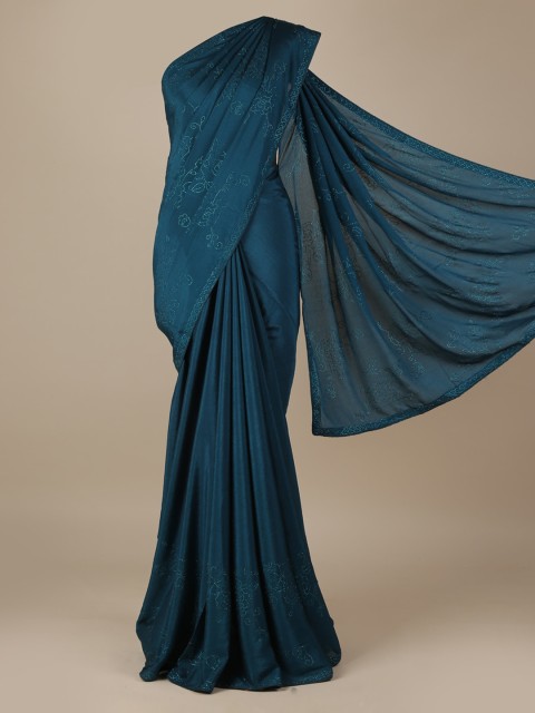 

Pothys Blue & Red Poly Georgette Solid Saree