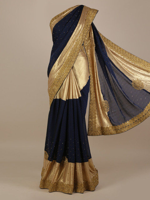 

Pothys Navy Blue Woven Design Saree