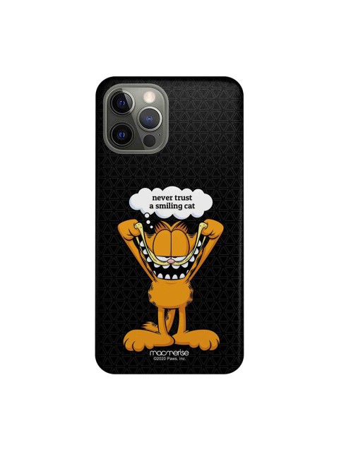 

macmerise Black & Orange Smiling Garfield Printed iPhone 12 Pro Back Case