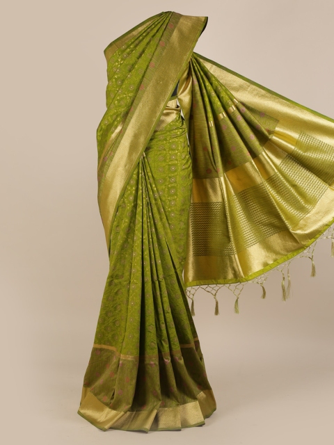 

Pothys Green Woven Design Jute Silk Saree