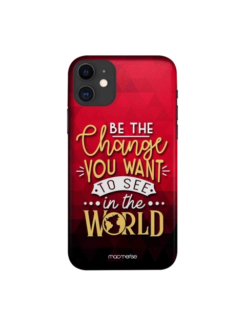 

macmerise Red & Black Be The Change iPhone 11 Macmerise Illustrations Back Case