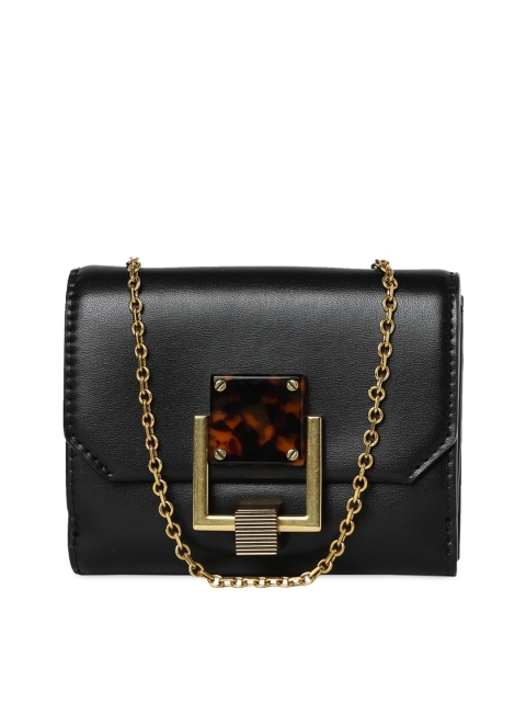 

CHARLES & KEITH Women Black Solid Envelope Wallet