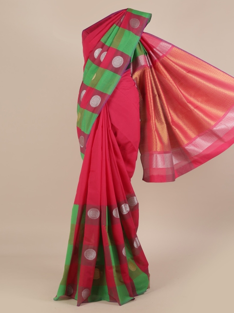 

Pothys Magenta Printed Silk Cotton Saree