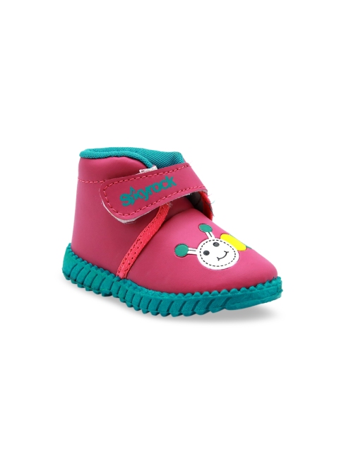 

Jazzy Juniors Girls Pink Printed Mid-Top Sneakers