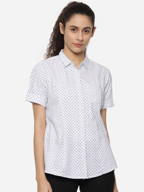 

Van Heusen Woman Women White Regular Fit Printed Casual Shirt