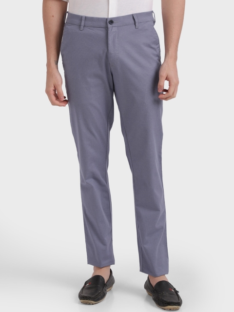 

ColorPlus Men Blue Regular Fit Solid Regular Trousers