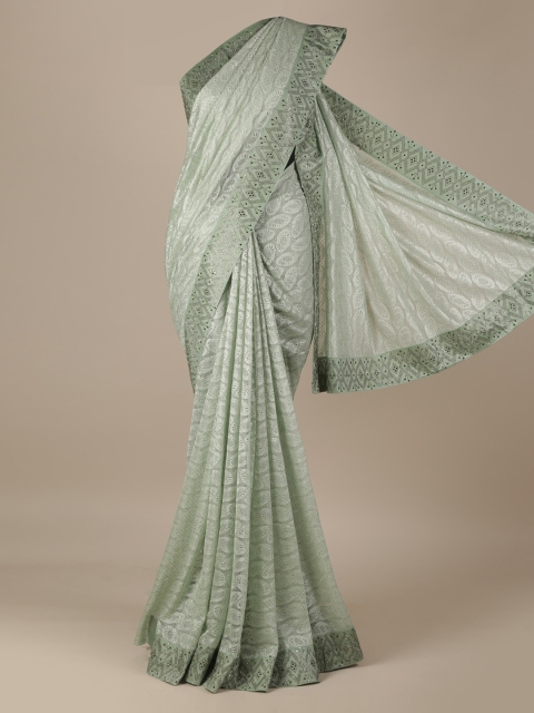 

Pothys Green Woven Design Net Saree