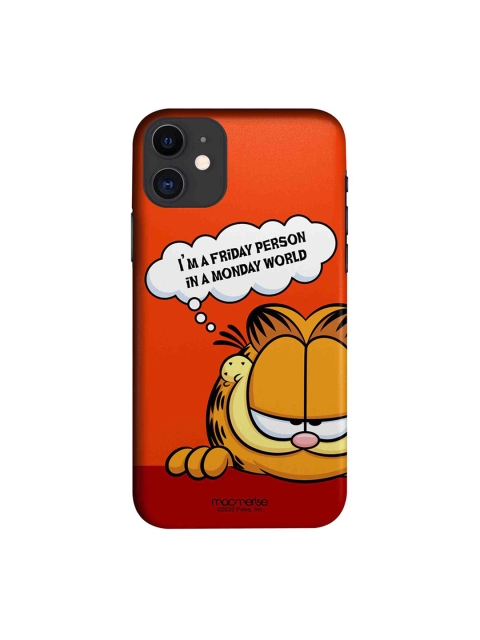 

macmerise Unisex Orange & Red Friday Garfield iPhone 11 Back Cover