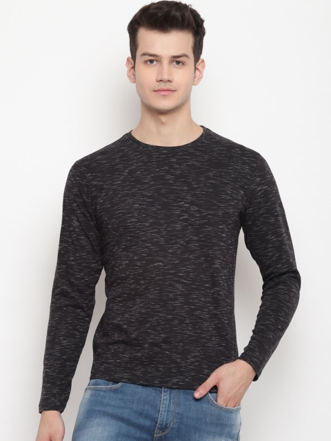 

Pepe Jeans Men Black Self Design Round Neck T-shirt