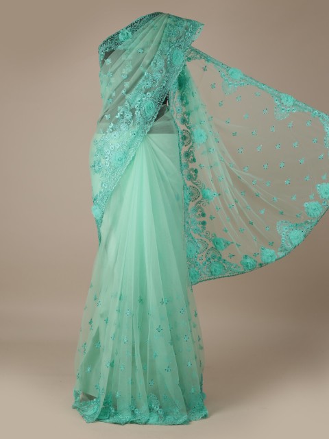

Pothys Green Embroidered Saree
