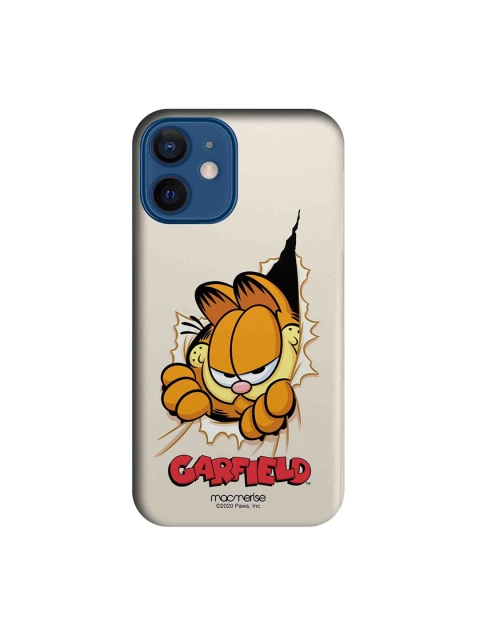macmerise Off-White & Orange Heres Garfield iPhone 12 Mini Back Case