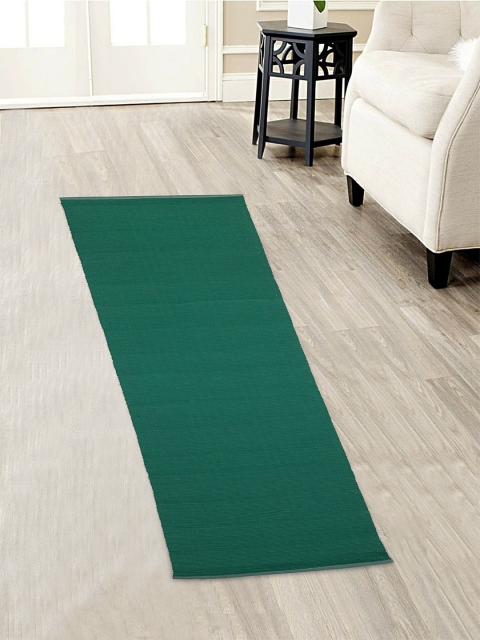 

KLOTTHE Green Solid Anti-Skid Dhurrie