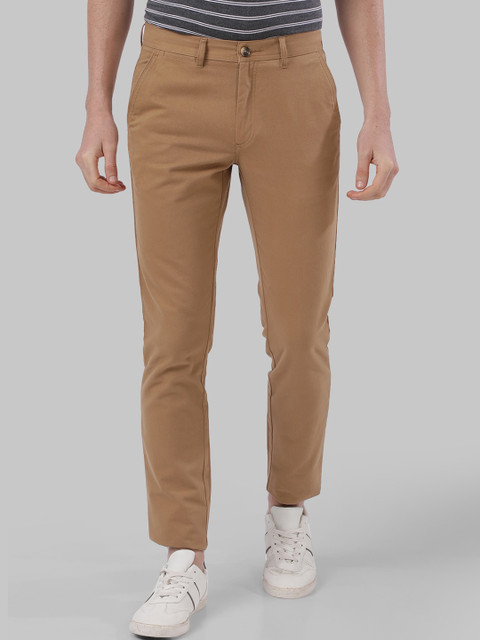 

Next Look Men Khaki Brown Regular Fit Solid Trousers