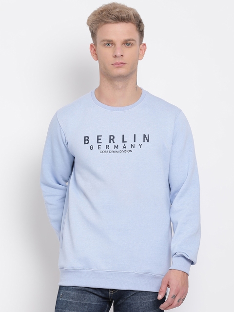 

COBB Men Blue Printed Sweatshirt