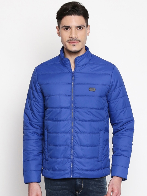 

Mufti Men Blue Solid Padded Jacket