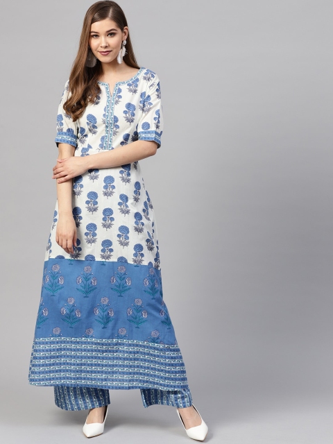 

ZOEYAMS Women White Printed A-Line Kurta