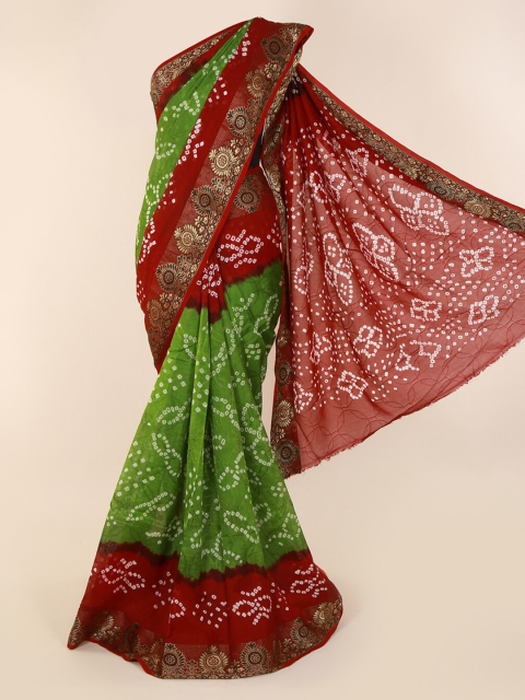

Pothys Green Printed Art Silk Saree