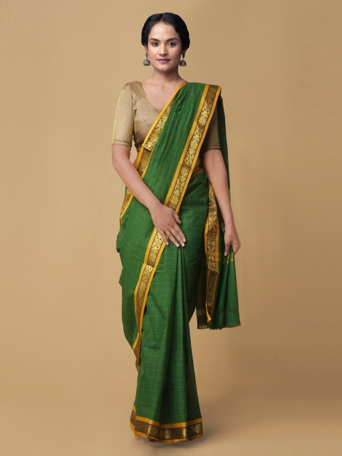 

Unnati Silks green Women's Pure Pavni Handcrafted Cotton Sustainable Saree