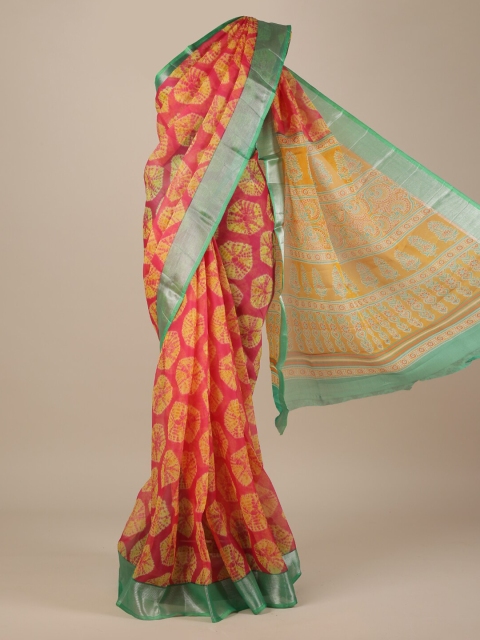 

Pothys Red Woven Design Jute Silk Saree
