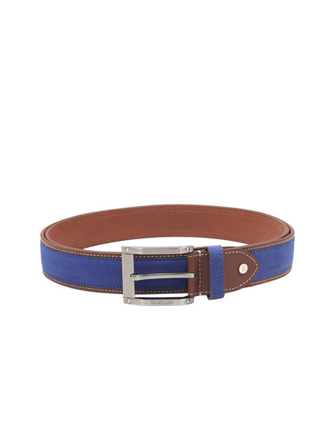 

Da Milano Men Blue & Brown Solid Leather Belt
