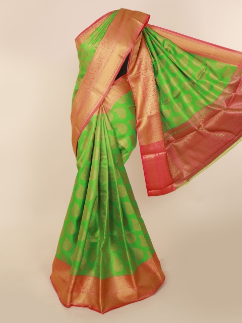

Pothys Green Woven Design Cotton Blend Saree