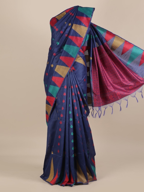 

Pothys Blue Woven Design Saree