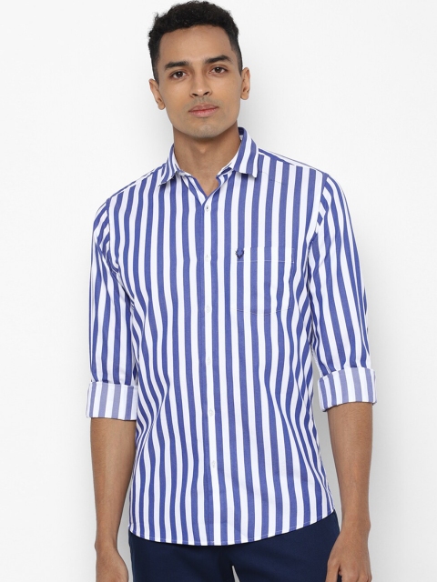 

Allen Solly Men Blue & White Slim Fit Striped Casual Shirt