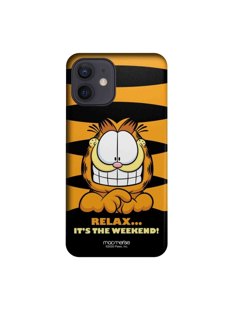 

macmerise Orange & Black Cartoon Characters iPhone 12 Back Case