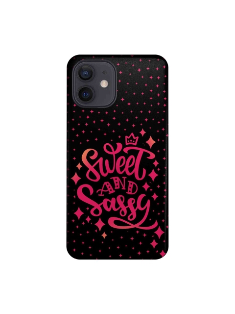 

macmerise Black & Pink Macmerise Illustrations Sweet And Sassy iPhone 12 Back Case