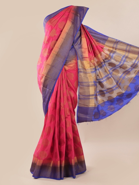 

Pothys Pink Woven Design Jute Silk Saree