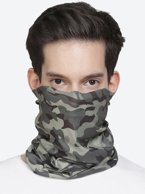 

Free Authority Men Olive Green & Grey Camouflage Printed Scarf
