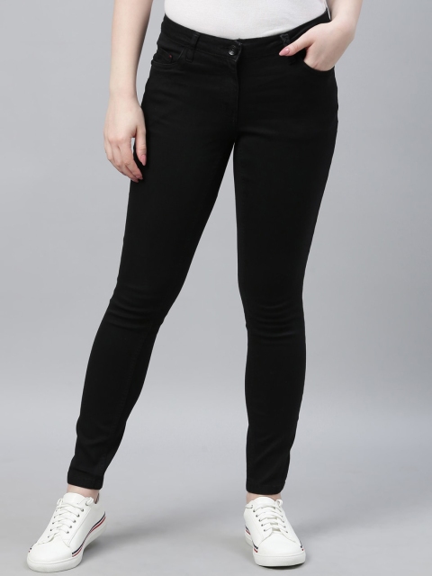 

Park Avenue Woman Women Black Skinny Fit Mid-Rise Clean Look Jeans