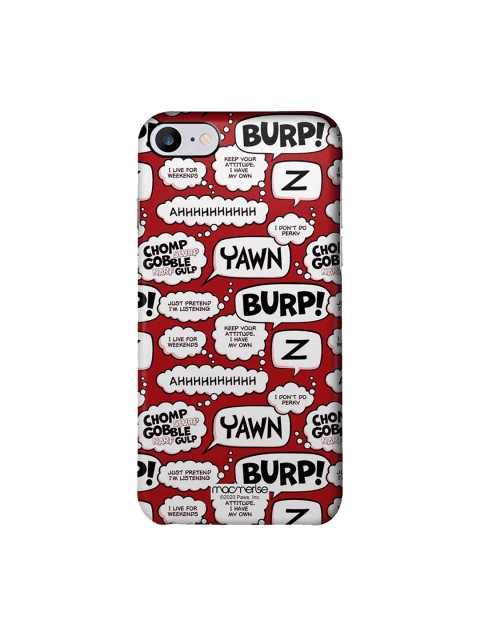 macmerise Red & White Moods Of Garfield iPhone 7 Back Case