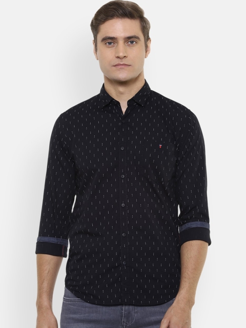

Louis Philippe Jeans Men Navy Blue Slim Fit Printed Casual Shirt