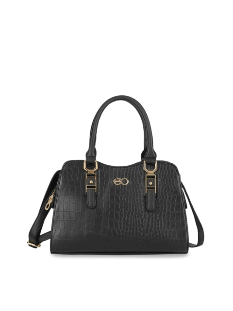 

E2O Black Textured Handheld Bag