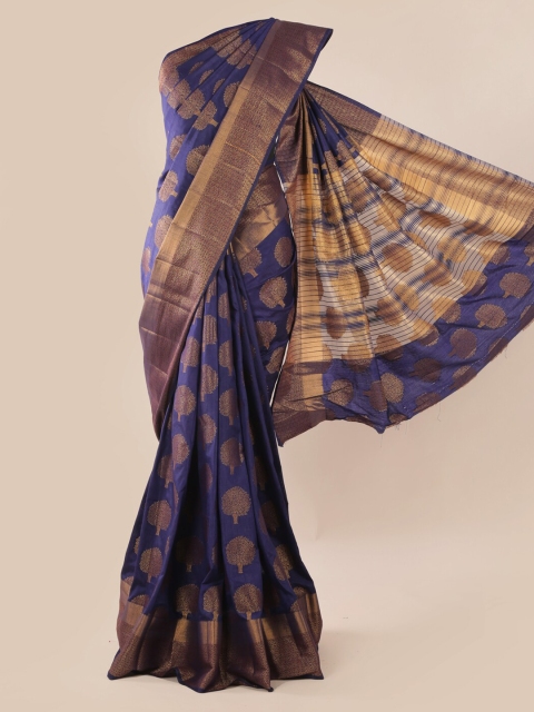 

Pothys Navy Blue Woven Design Saree
