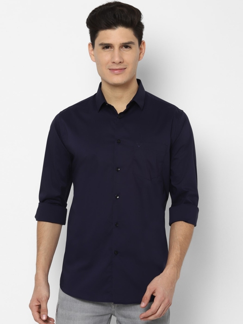

Allen Solly Men Navy Blue Slim Fit Solid Casual Shirt