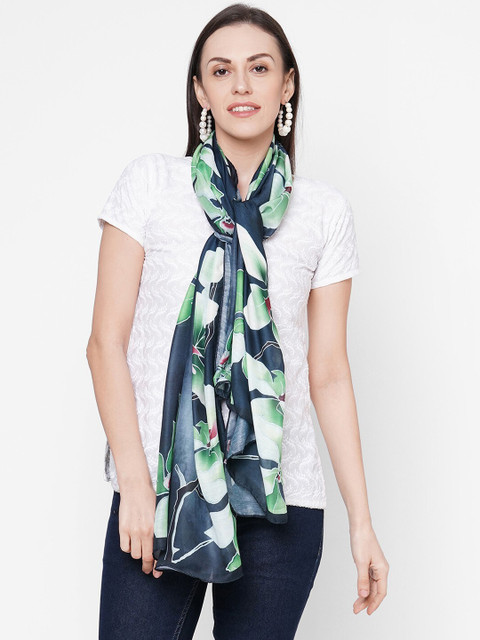 

Get Wrapped Women Black & Green Printed Scarf