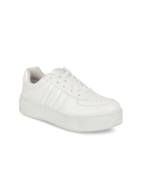 

North Star Women White Solid Sneakers