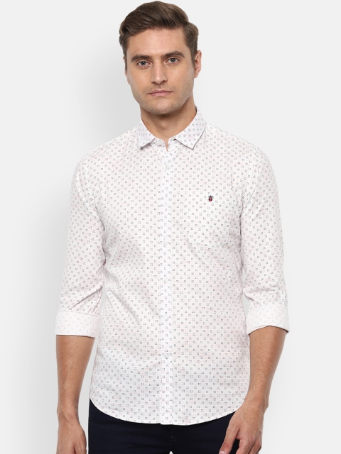 

Louis Philippe Jeans Men White Slim Fit Printed Casual Shirt