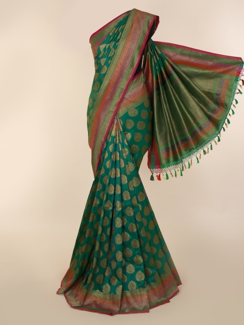 

Pothys Green Woven Design Banarasi Saree