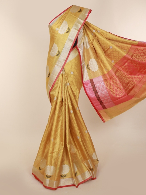 

Pothys Gold-Toned Woven Design Tissue Saree