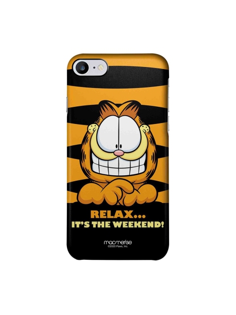 

macmerise Yellow & Black Weekend Garfield iPhone 7 Back Case