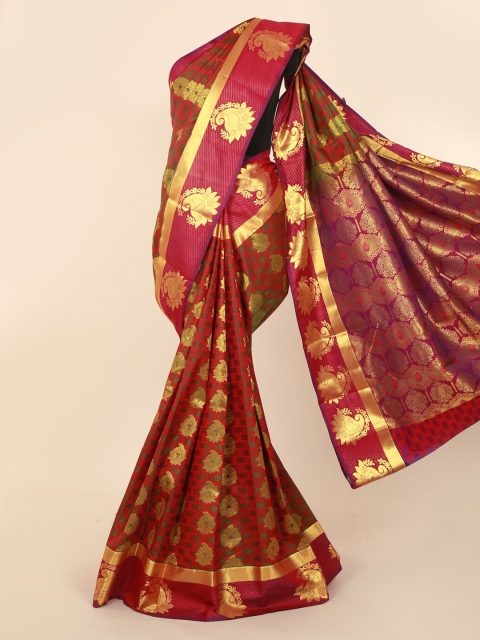 

Pothys Red Art Silk Woven Design Kanjeevaram Saree