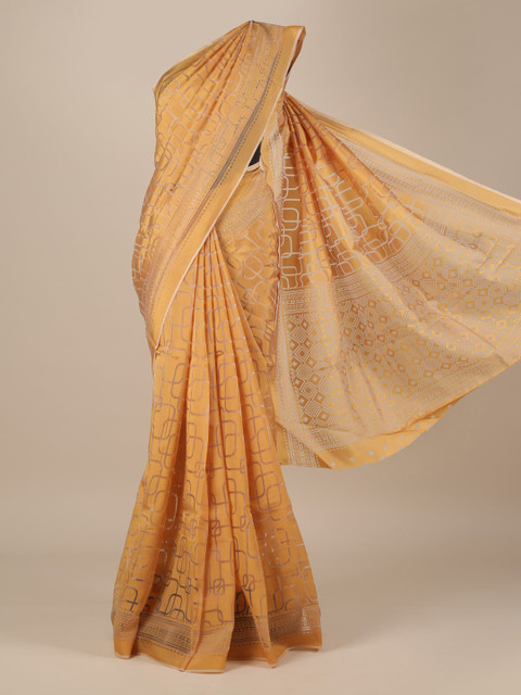 

Pothys Brown Woven Design Jute Silk Saree