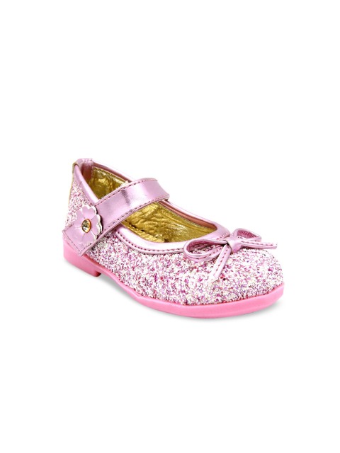 

Jazzy Juniors Girls Pink Textured Mary Jane Shoes