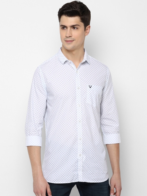 

Allen Solly Men White Slim Fit Printed Casual Shirt