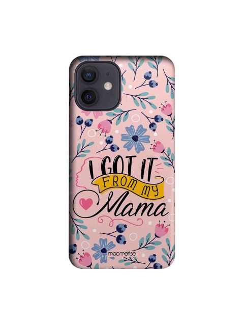 

macmerise Pink & Blue From My Mama iPhone 12 Back Case